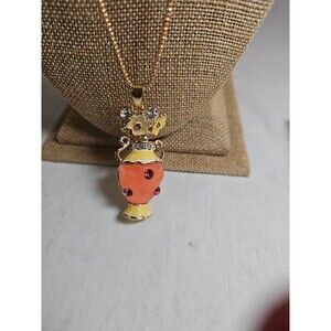 Betsey Johnson flower vase necklace